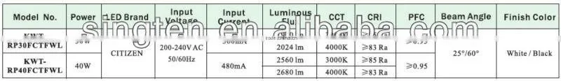 commercial citizen 30w 3years warranty Double head white led pendant light with CE RoHS
