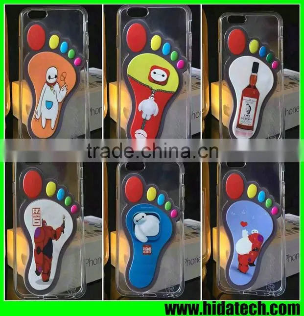 Hot sell soft tpu case phone case for samsung galaxy A7 case with cartoon footprint pattern design