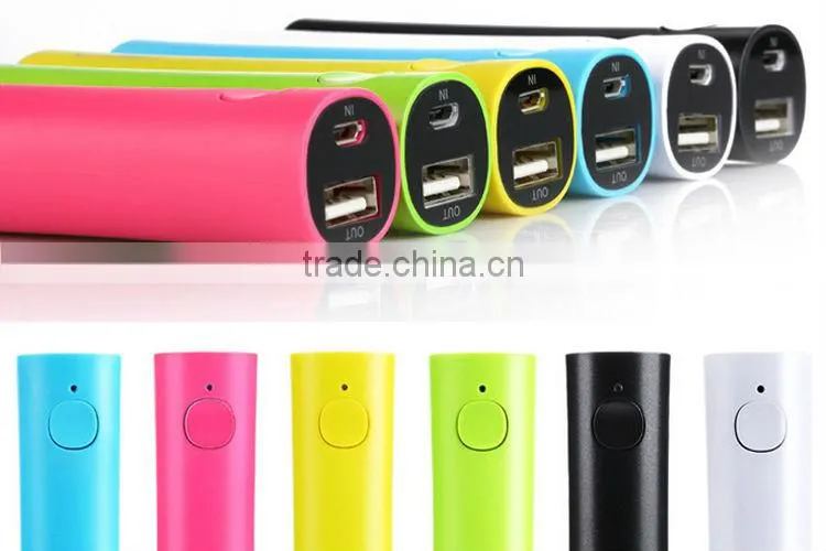 Rubber oil mobile cellphone 18650 li ion battery Portable Power Bank Charger 2600mAh