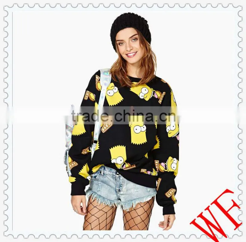2014 Casual Womens Gibson Cartoon Cute Girl Hoodies Sweats Hooded Pullover