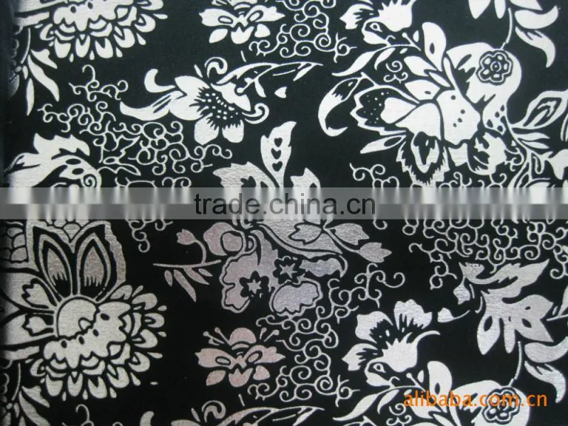 knitted polyester print flock fabric for upholstery