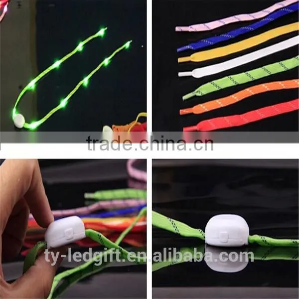 led flash shoe lace nylon nylon shoe lace led lighted