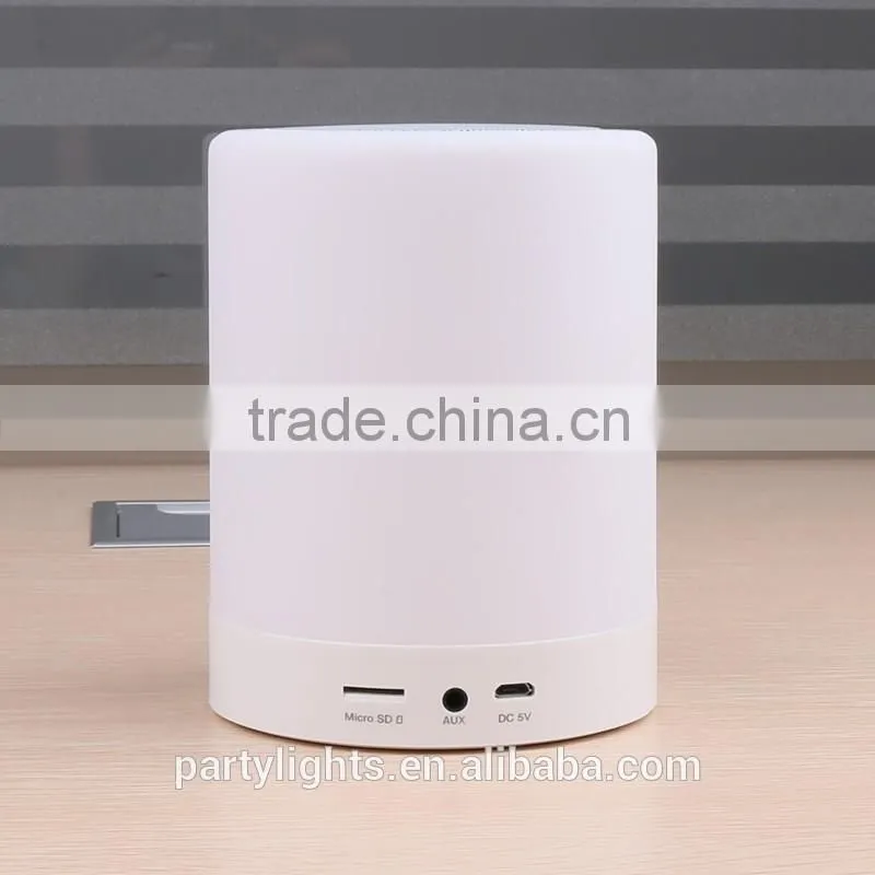 2016 Active Portable Touch Sensor Wireless Bluetooth Speaker with Led Color Light