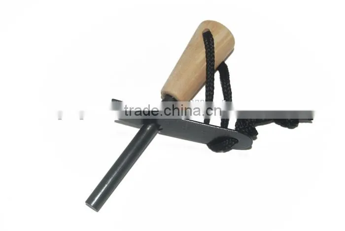 2014 New camping Survival Wood Fire Starter Survival wooden Flint
