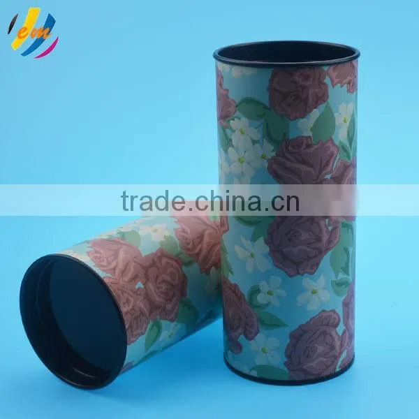 Food grade packaging canister with metal lid