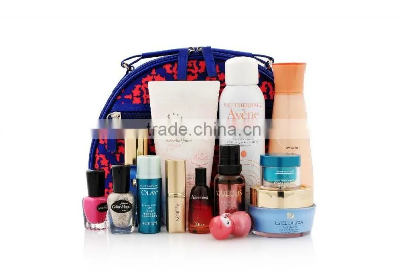 China makeup bags with handle vintage cosmetic bag round makeup box