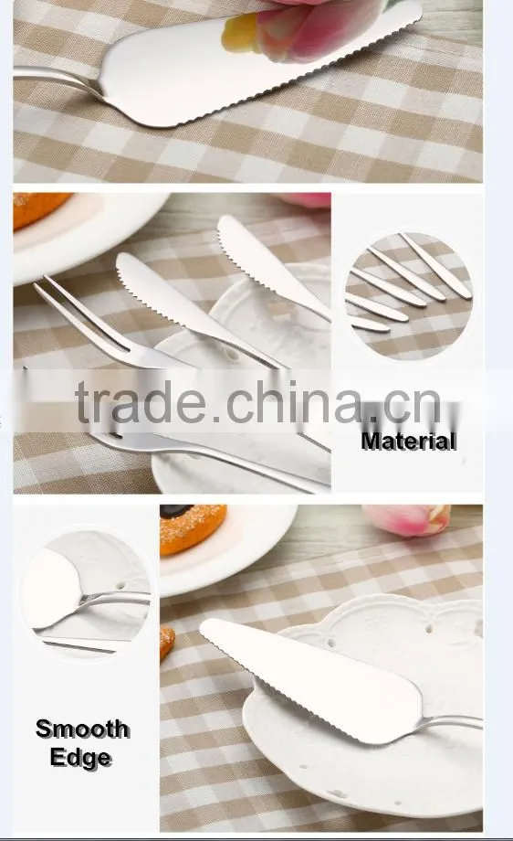 High Quality SS201Cake Server Fruit Fork and Knife for Party
