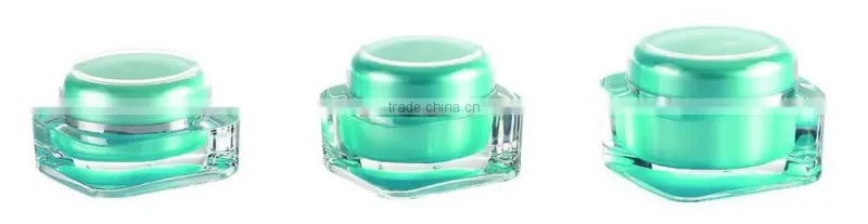 Round airless cosmetic acrylic jar for personal care