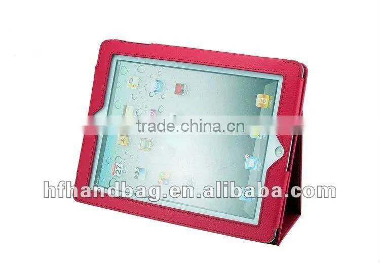 Rose red Flat computer&To get on the Internet package leather bag