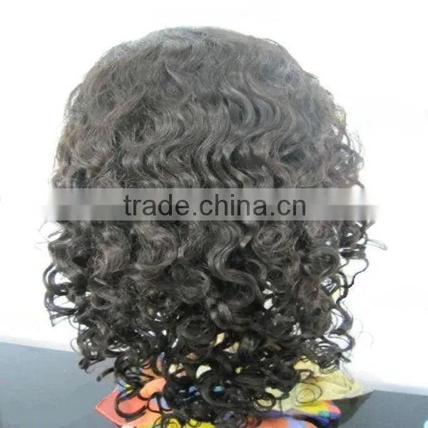 China manufacturer deep wave brazilian hair full lace wig