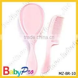 Hot Sale Pink And White Baby Comb And Brush Set