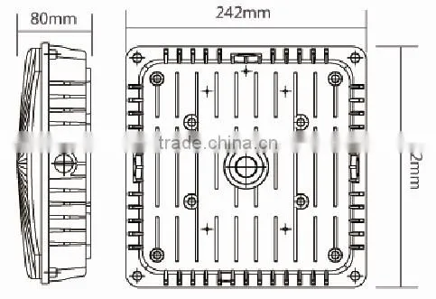 high quality 5000lm ac100v-277v outdoor ip65 gas station canopy light