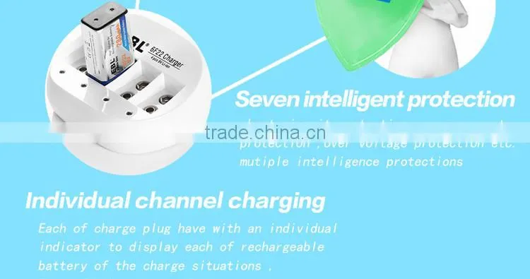 2016 Wholesale Price 9V Portable Battery Charger For Li-ion Rechargeable Batteries, 4 Bay