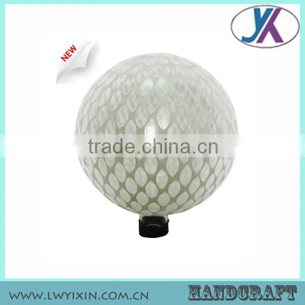 Wedding round shape 10" mosaic glass decoration outdoor led ball lights