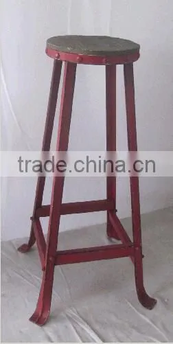 Decorative vintage industrial style metal bar stools