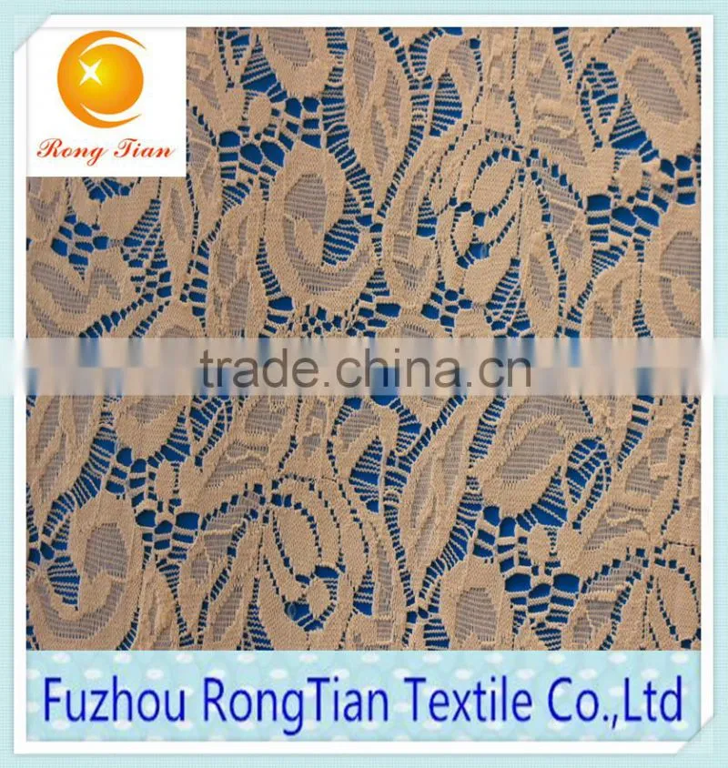 Noble French silky feel lace fabric for the dress