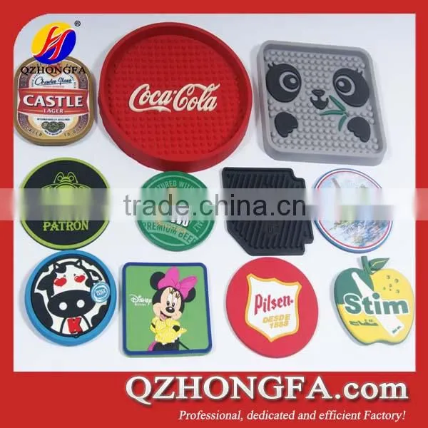 pvc rubber custom placemats and coasters rubber