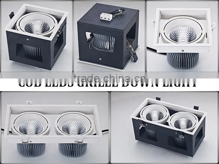 Unique and beautiful looking design good heat dissipation performance recessed high power led grille lamp