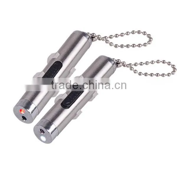 TP-302 White and Laser Light Aluminum LED Flashlight Keychain