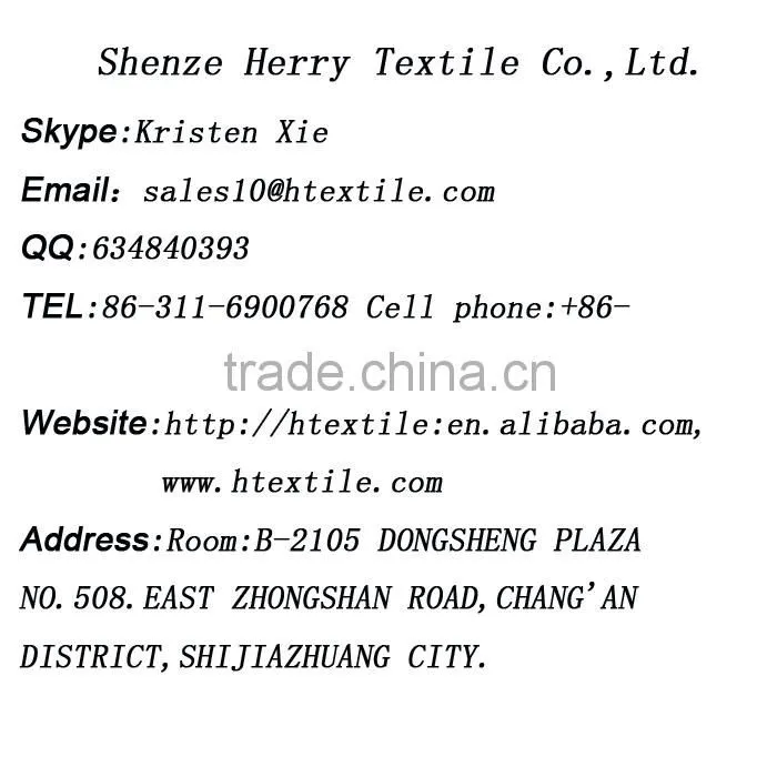 Cotton spandex fabrics 32*20+70D 190*78