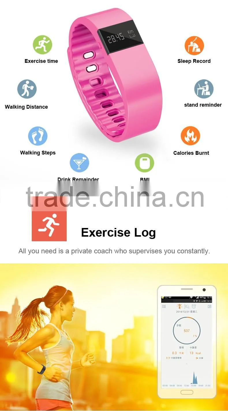 tw64 smart bracelet KQ-H03 with remote camera function