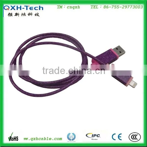 newly data cable shinning usb charging cable Isolychn cable