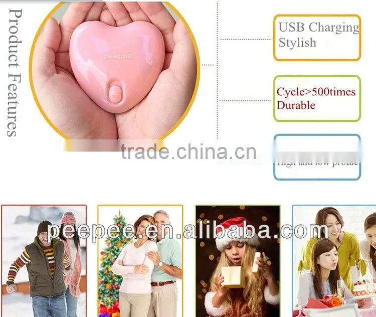 Wholesale Mobile Power Source Electric Hand Warmer Rechargeable Portable Heater