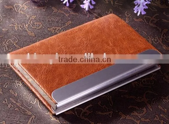 Business Name Card Holder Sets With leather keychain rope set