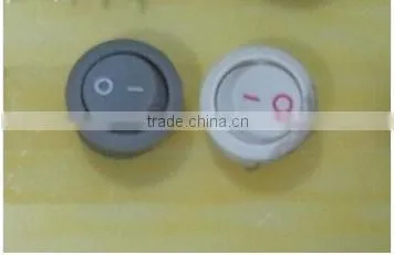 popular mini round rocker switch 2pin black or white rocker switch with high quality