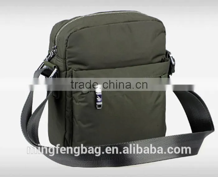 Costom Fashionable Nylon Oxford and Canvas Fabric Cross Strap Single Shoulder Messenger Bag for Men