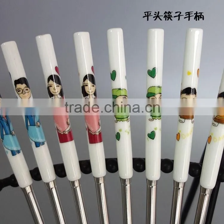 Exquiste design ceramic chopsticks with family logo