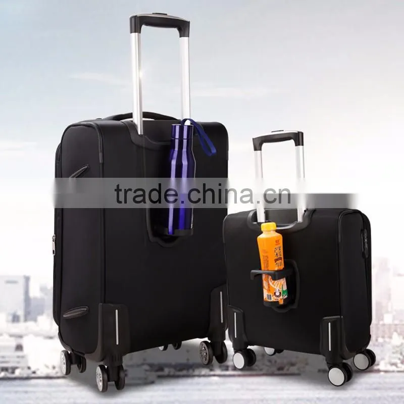 Spinner Caster PA Nylon Suitcase Material Spinner Soft Luggage With Cup Holder