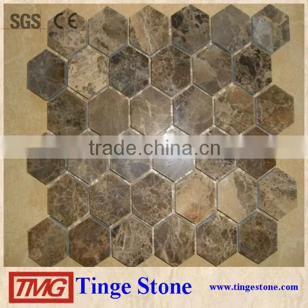 Irregular mesh tiles mosaic designs up and downs honed surface