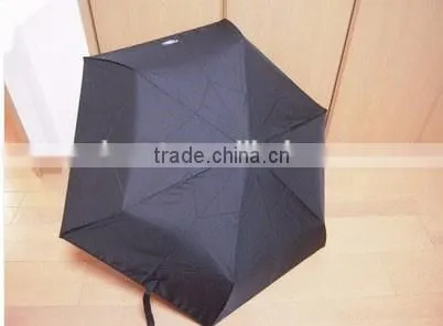 Aluminium Cheap Advertising 3 Folding Black Promotion Umbrella