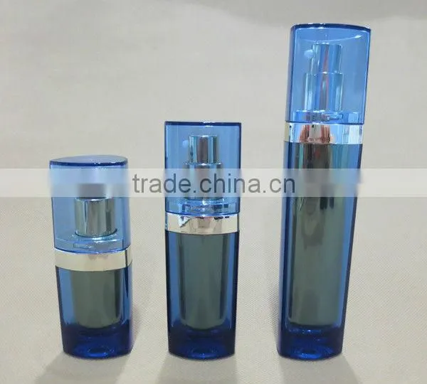 Triangular Empty Acrylic Cream Jar and Lotion Pump Bottle for Cosmetic Packaging