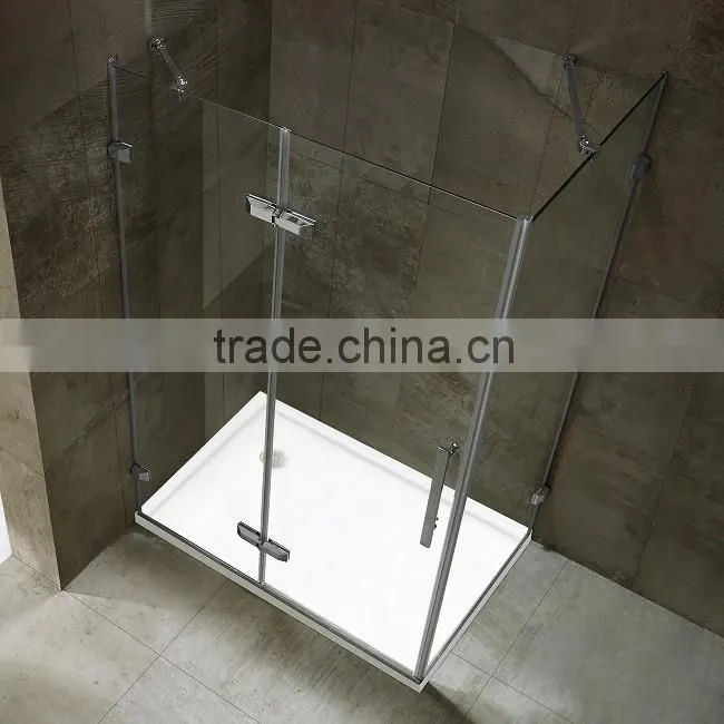 OEM service easy installation Waterproof 2 sided shower enclosure