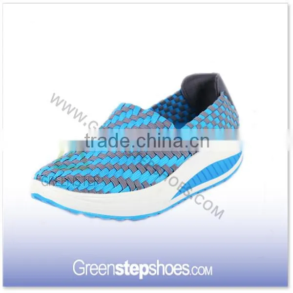 Women Spring Summer Air Elastic Wedge Heels Shoes