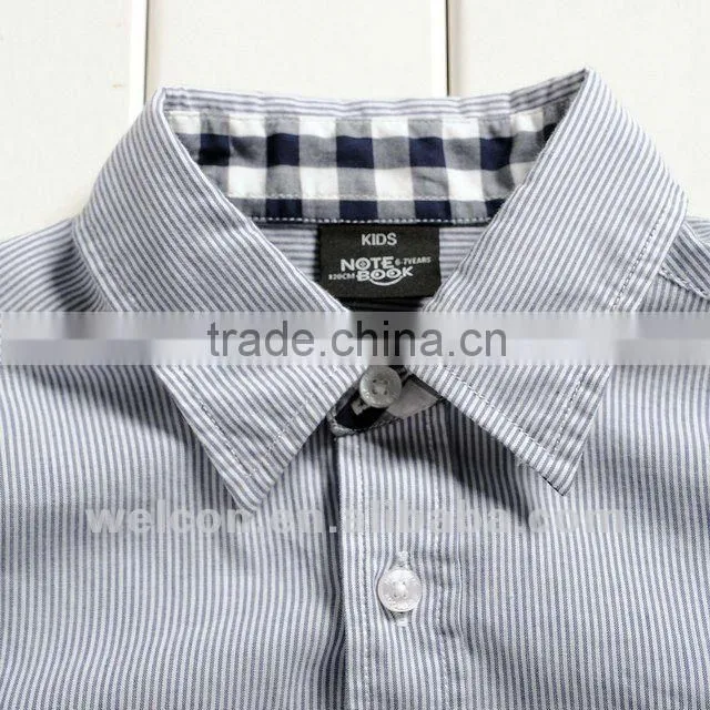 new fashion design brand OEM in china long sleeve kids shirt cotton kids clothing