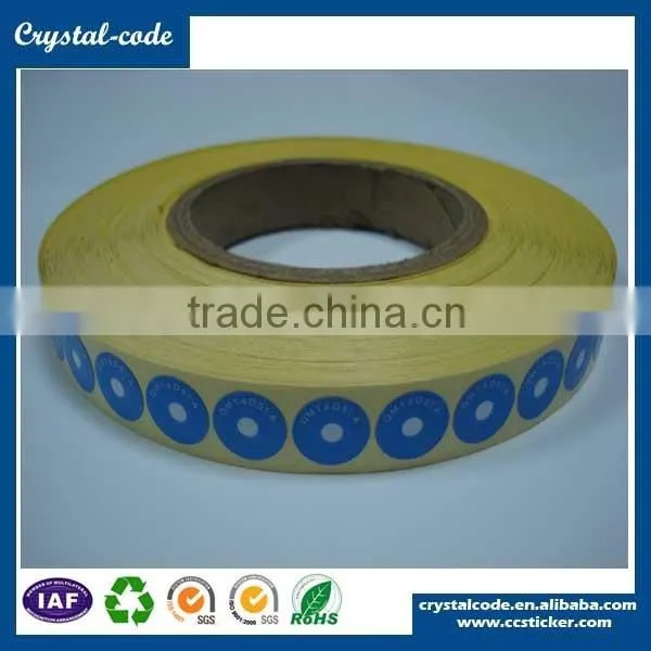 Color changing self adheisve low temperature label for milk