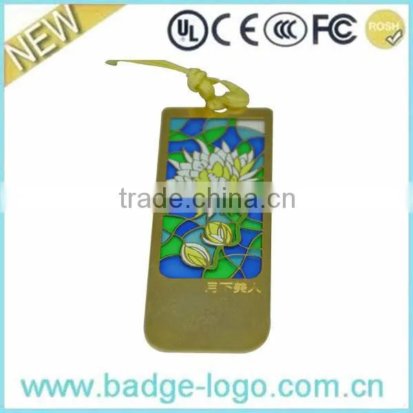 round custom made cheap fancy bookmark