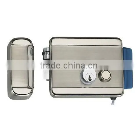 Electrical Rim Lock, Double Cylinder, Stainless Steel