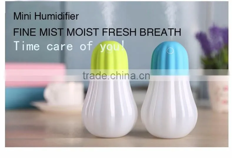 350ml ultrasonic mini cool mist humidifier with led nightlight for hot summer
