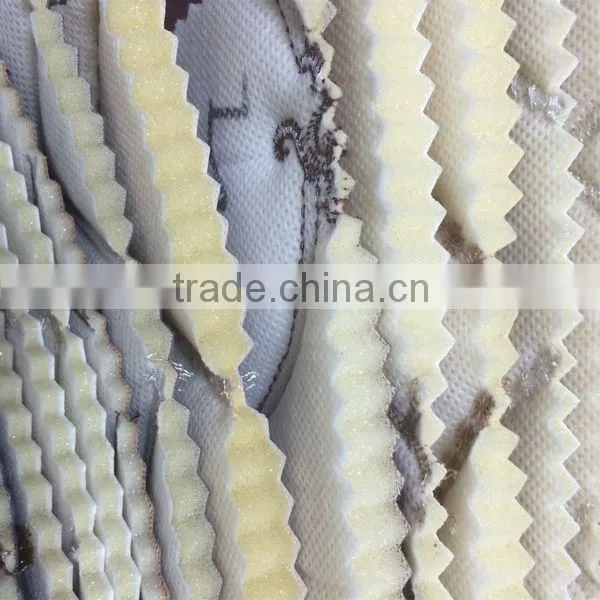 PU synthetic leather fabric for upholstery usage backing combine sponge