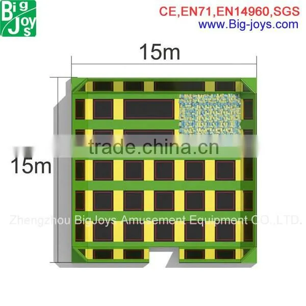 Sky high color mini trampoline park pads