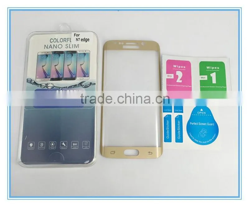 2016 new product,for Samsung S7 edge tempered glass screen protector
