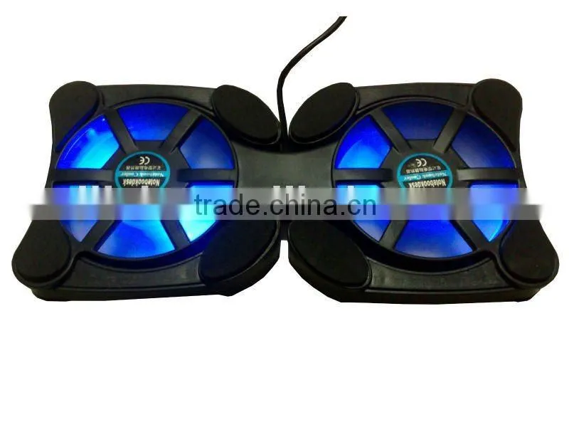 Blue LED light notebook radiator laptop cooler master