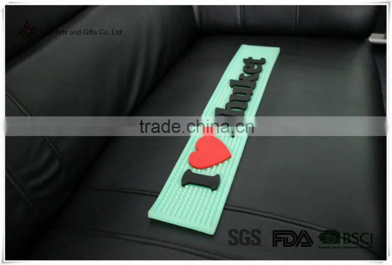 Light in the Dark high quality PVC rubber bar mat