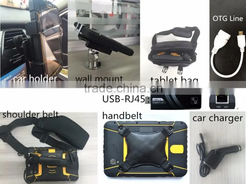 Hot sale Rugged Tablet PC with NFC Fngerprint Reader 2D barcode scanner 2+16GB 2+8MP