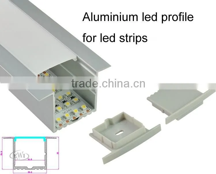 Big size T type wide flange aluminium profile led strip lighting