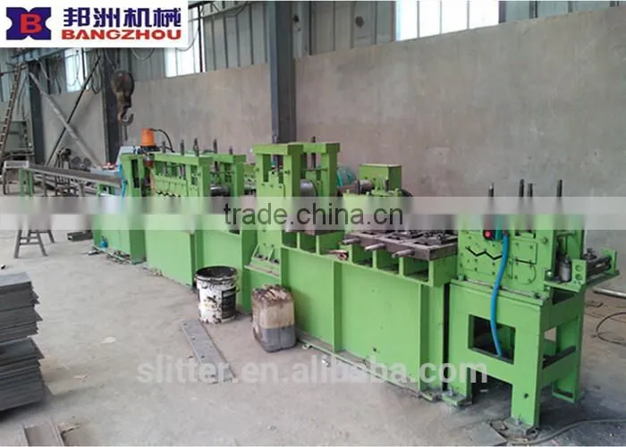 flat steel chamfering, straightening and cutting machine